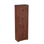 Meuble de Rangement Haut avec 8 Portes et 4 Étagères, Meuble de Rangement Mural
