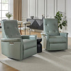 Fauteuil inclinable électrique pivotant en similicuir moderne avec ports USB