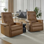 Fauteuil inclinable électrique pivotant en similicuir moderne avec ports USB