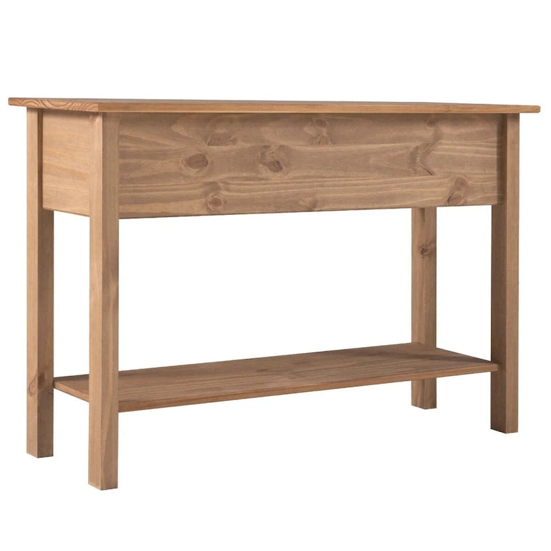 Console de table de couloir en bois à trois tiroirs série chalet pour la maison et le bureau