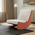 Fauteuil à bascule moderne inclinable, Fauteuil de crèche confortable avec repose-pieds