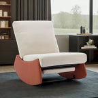 Fauteuil à bascule moderne inclinable, Fauteuil de crèche confortable avec repose-pieds