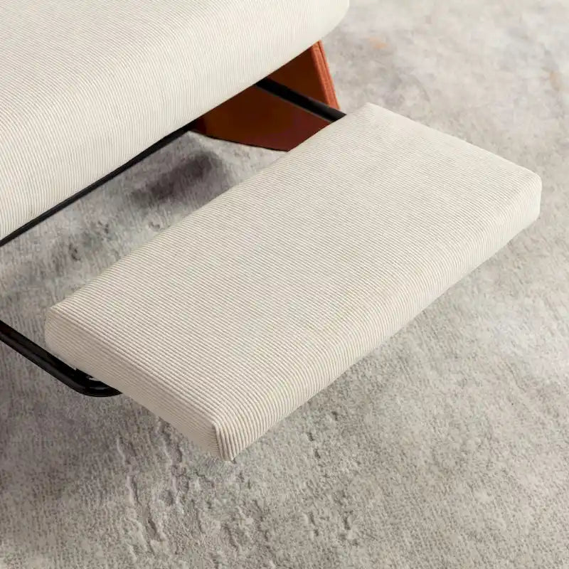 Fauteuil à bascule moderne inclinable, Fauteuil de crèche confortable avec repose-pieds