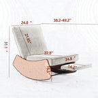Fauteuil à bascule moderne inclinable, Fauteuil de crèche confortable avec repose-pieds