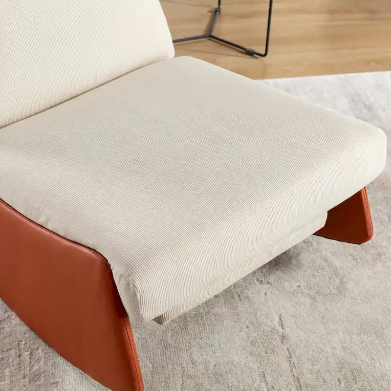 Fauteuil à bascule moderne inclinable, Fauteuil de crèche confortable avec repose-pieds