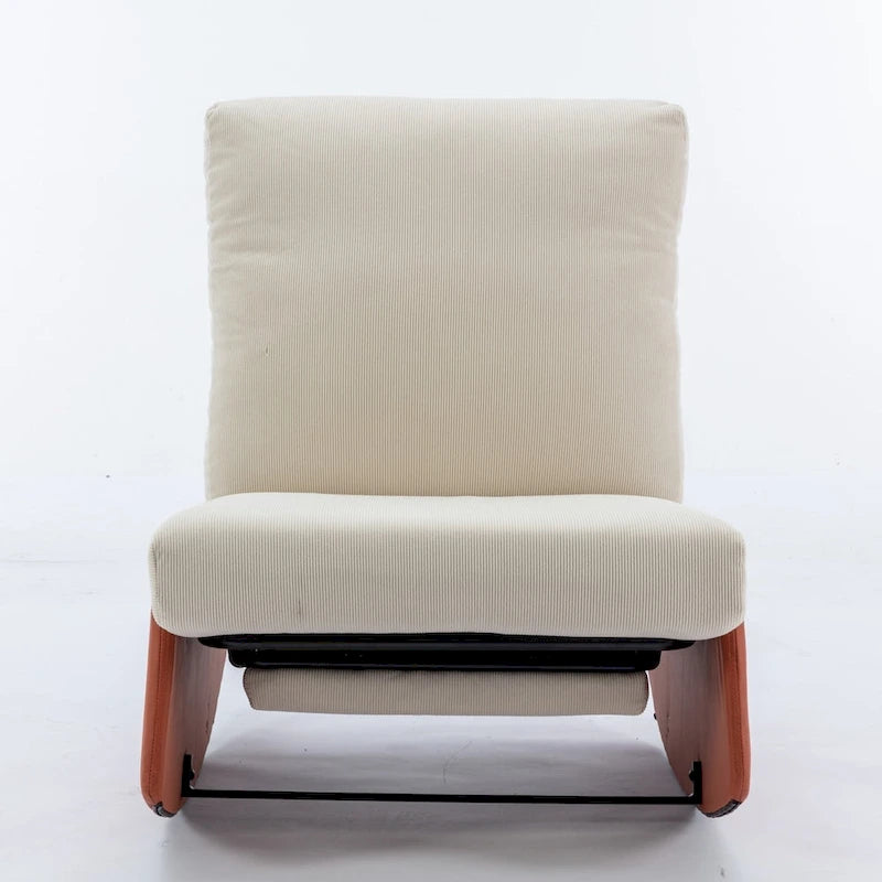 Fauteuil à bascule moderne inclinable, Fauteuil de crèche confortable avec repose-pieds