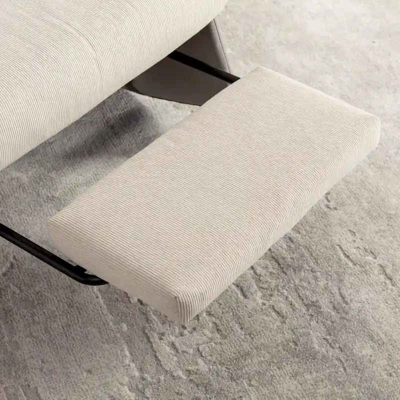 Fauteuil à bascule moderne inclinable, Fauteuil de crèche confortable avec repose-pieds