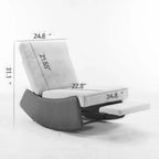 Fauteuil à bascule moderne inclinable, Fauteuil de crèche confortable avec repose-pieds
