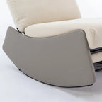 Fauteuil à bascule moderne inclinable, Fauteuil de crèche confortable avec repose-pieds