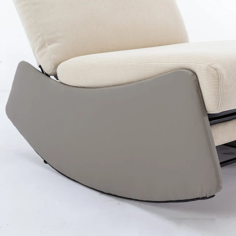 Fauteuil à bascule moderne inclinable, Fauteuil de crèche confortable avec repose-pieds