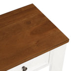 Console en pin avec 4 tiroirs et 1 étagère inférieure