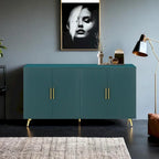 Meuble TV en bois avec armoire de rangement et étagères réglables