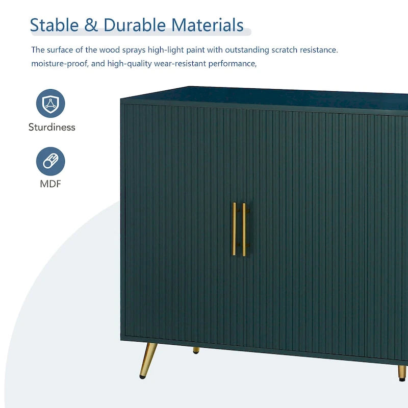 Meuble TV en bois avec armoire de rangement et étagères réglables