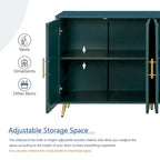Meuble TV en bois avec armoire de rangement et étagères réglables