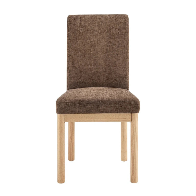 Chaise de salle à manger avec dossier bas/dossier haut en chenille