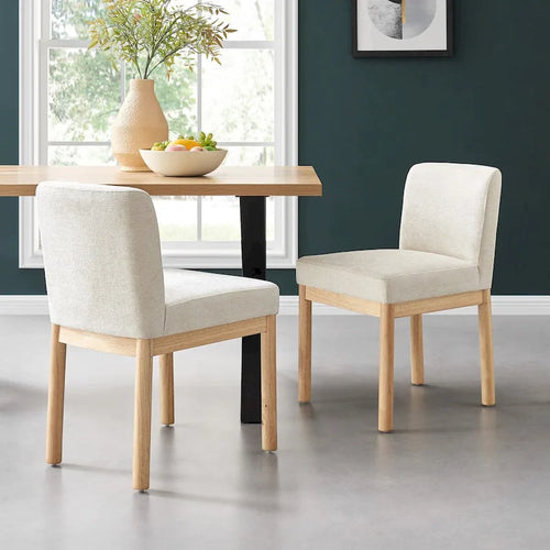 Chaise de salle à manger avec dossier bas/dossier haut en chenille