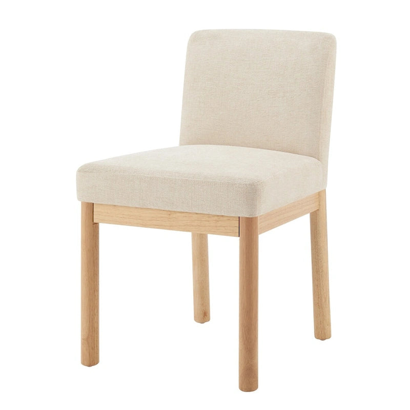 Chaise de salle à manger avec dossier bas/dossier haut en chenille