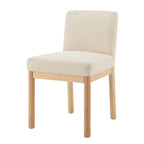 Chaise de salle à manger avec dossier bas/dossier haut en chenille