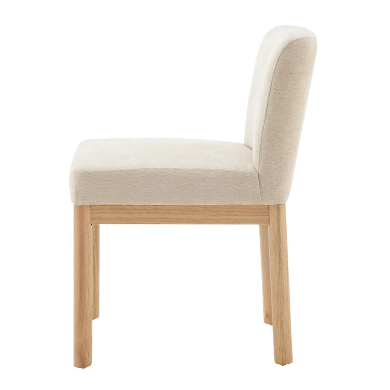 Chaise de salle à manger avec dossier bas/dossier haut en chenille