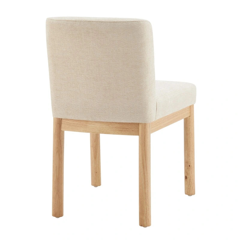 Chaise de salle à manger avec dossier bas/dossier haut en chenille