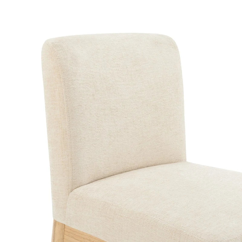 Chaise de salle à manger avec dossier bas/dossier haut en chenille