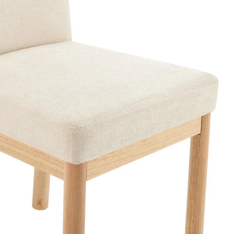 Chaise de salle à manger avec dossier bas/dossier haut en chenille