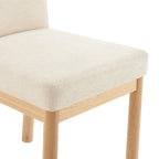 Chaise de salle à manger avec dossier bas/dossier haut en chenille