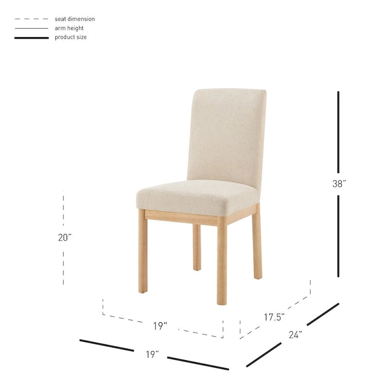 Chaise de salle à manger avec dossier bas/dossier haut en chenille
