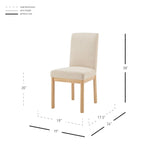 Chaise de salle à manger avec dossier bas/dossier haut en chenille