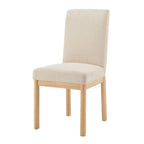 Chaise de salle à manger avec dossier bas/dossier haut en chenille