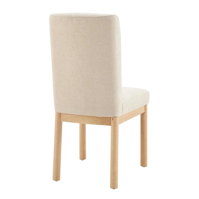 Chaise de salle à manger avec dossier bas/dossier haut en chenille