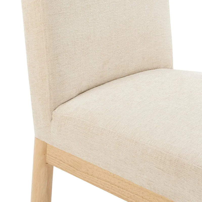 Chaise de salle à manger avec dossier bas/dossier haut en chenille
