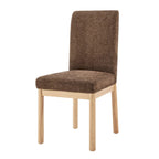 Chaise de salle à manger avec dossier bas/dossier haut en chenille