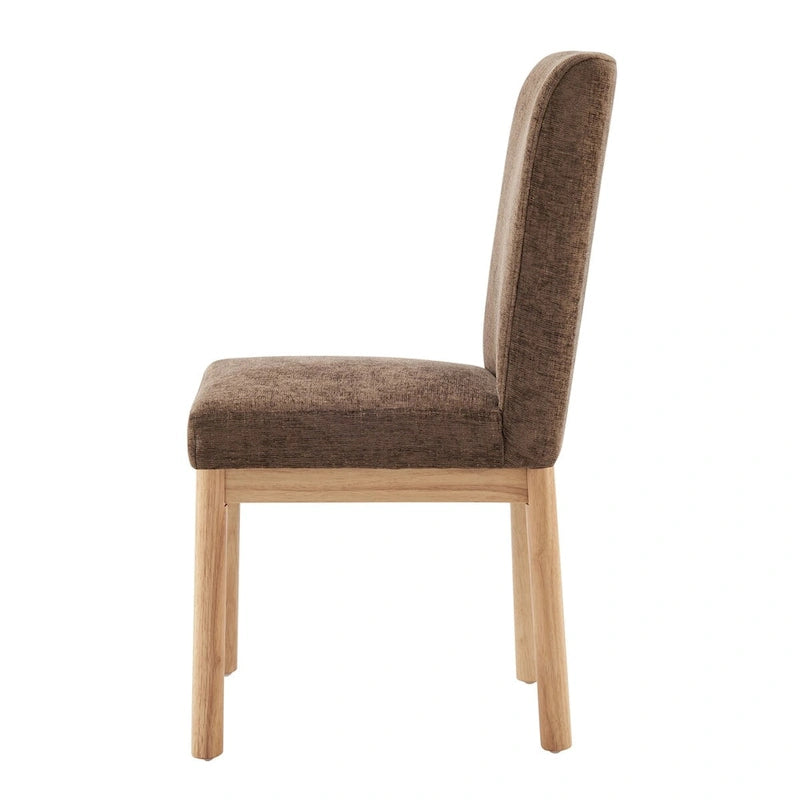 Chaise de salle à manger avec dossier bas/dossier haut en chenille