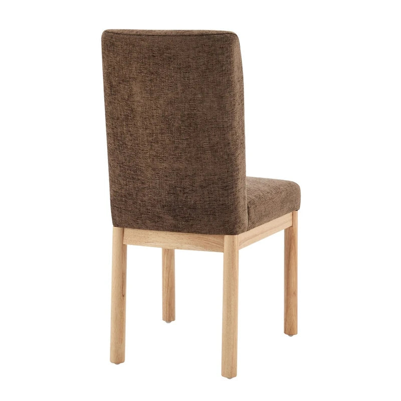 Chaise de salle à manger avec dossier bas/dossier haut en chenille