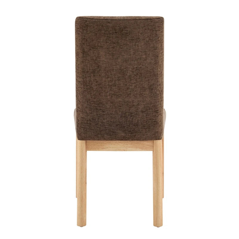 Chaise de salle à manger avec dossier bas/dossier haut en chenille