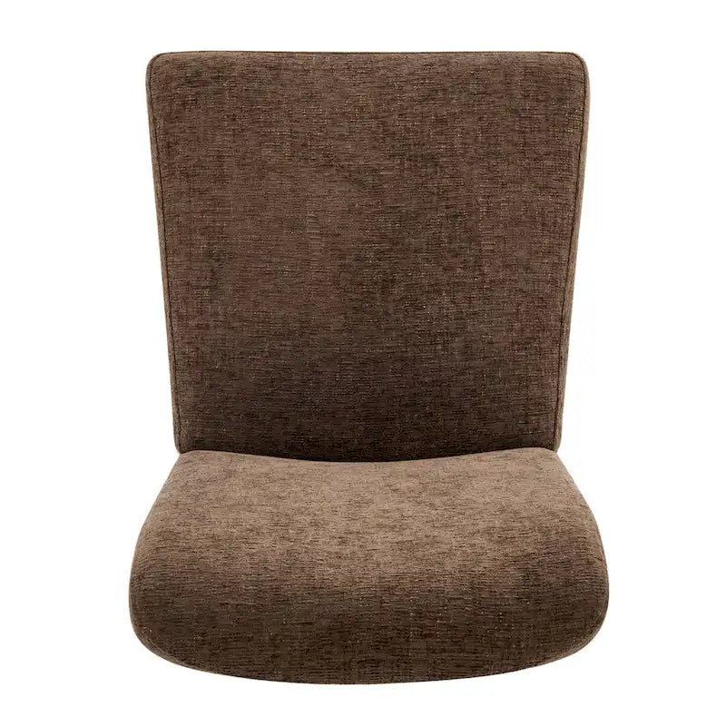 Chaise de salle à manger avec dossier bas/dossier haut en chenille