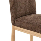 Chaise de salle à manger avec dossier bas/dossier haut en chenille
