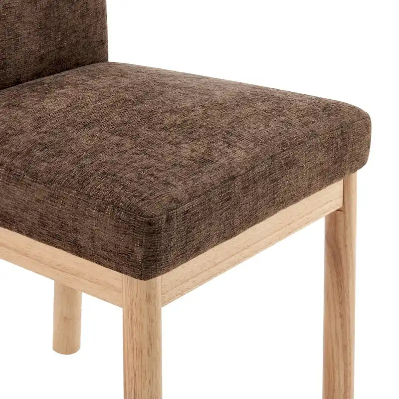 Chaise de salle à manger avec dossier bas/dossier haut en chenille