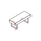Banc de salle à manger blanc - Banc de salle à manger