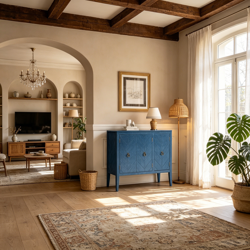 Meuble de rangement d'appoint avec étagère réglable