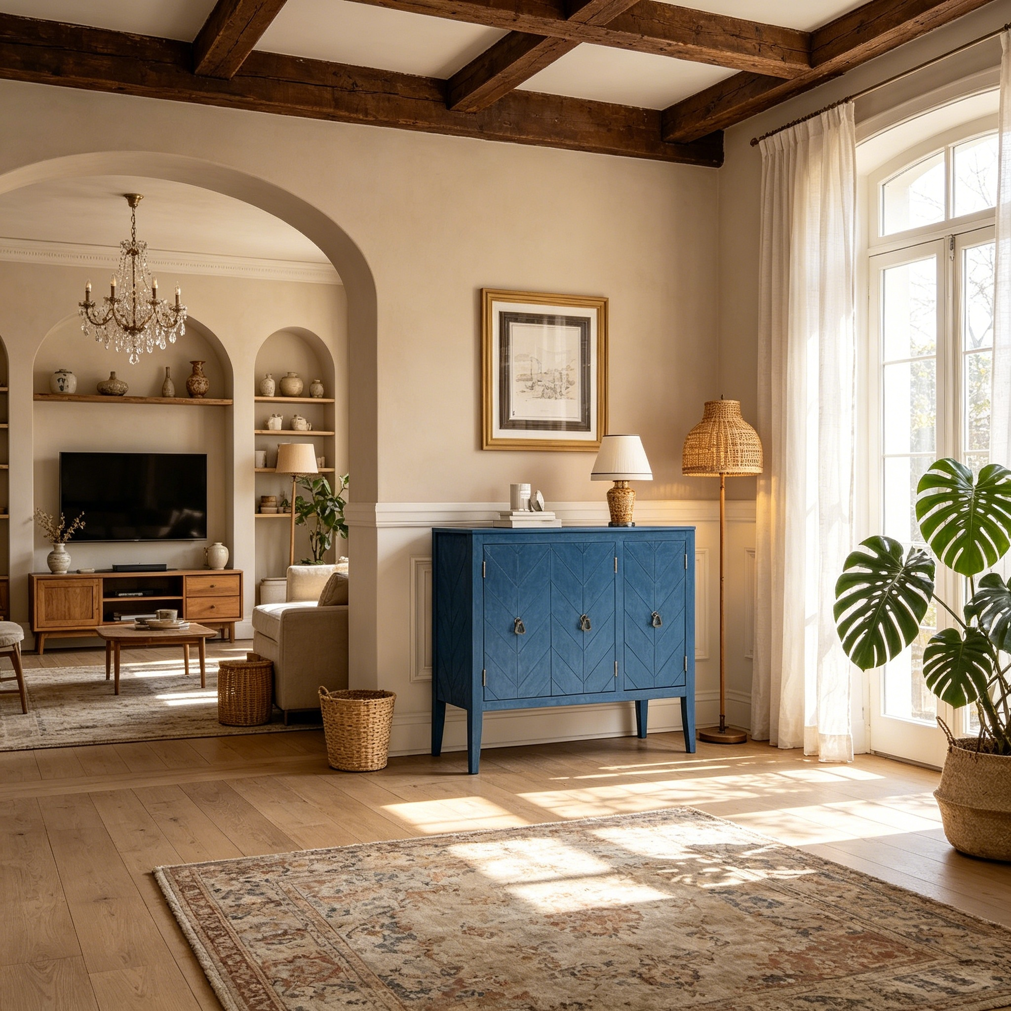 Meuble de rangement d'appoint avec étagère réglable